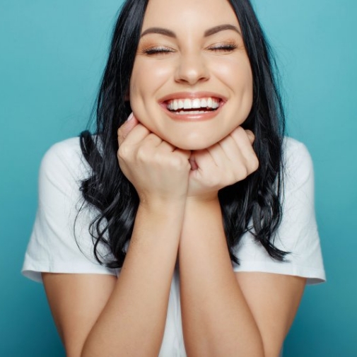 Lady smiles radiantly